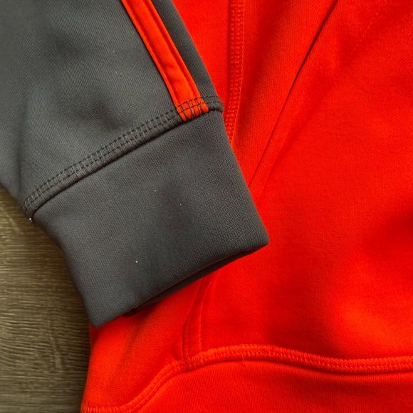 Adidas Kids Orange and Gray Hoodie M 10/12 - Picture 4 of 6